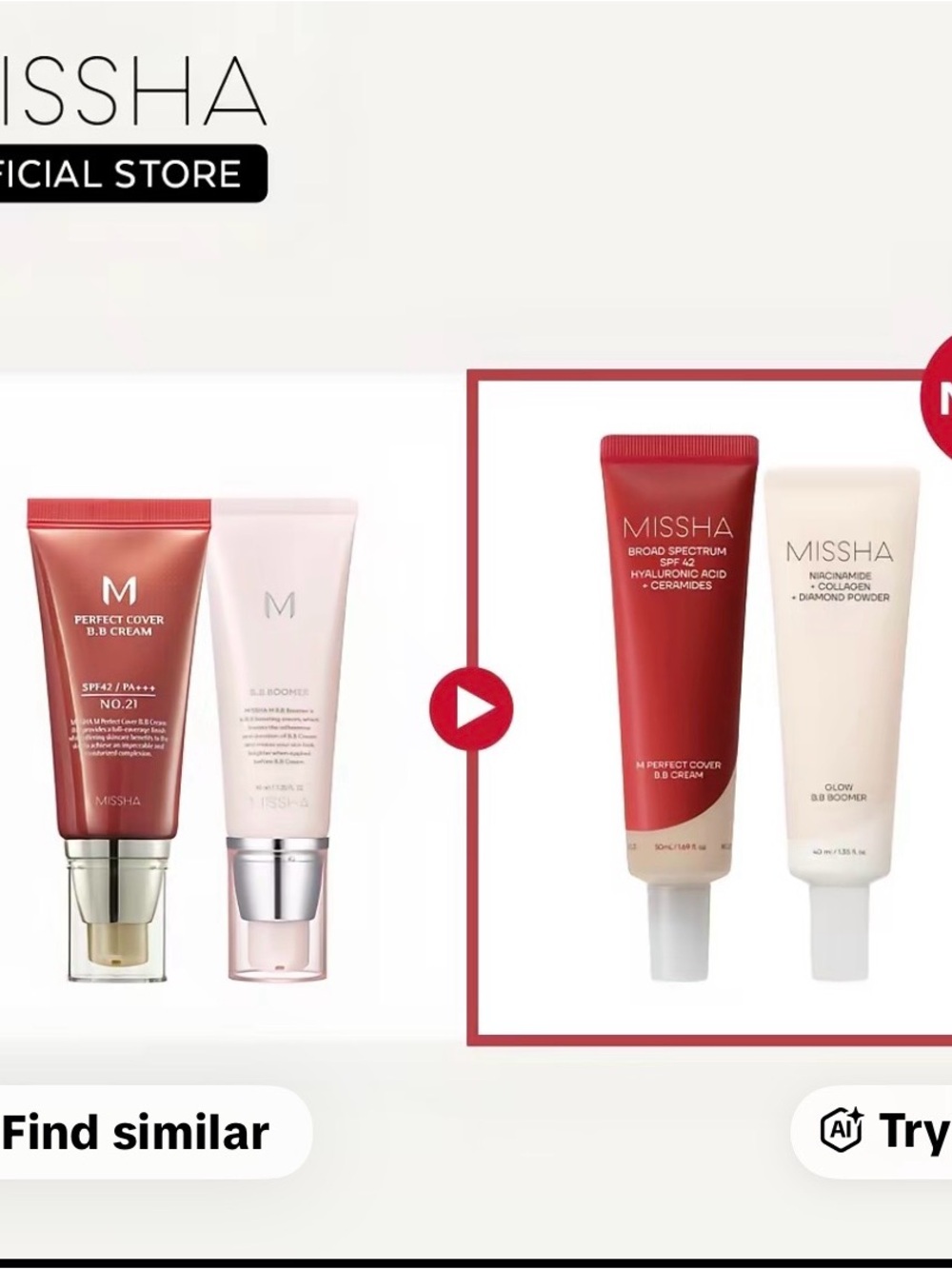 MISSHA M Perfect Cover BB Cream – Red Shade (No.21)